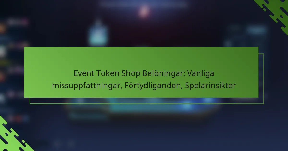Event Token Shop Belöningar: Vanliga missuppfattningar, Förtydliganden, Spelarinsikter